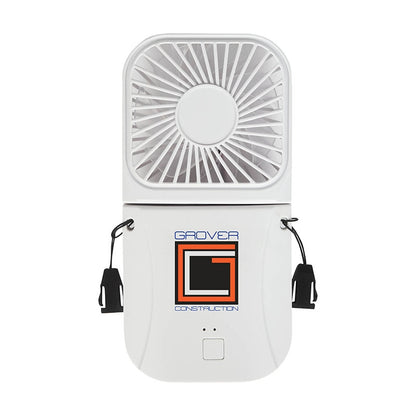 White Breezy Rechargeable Multi-Use Hand Fan