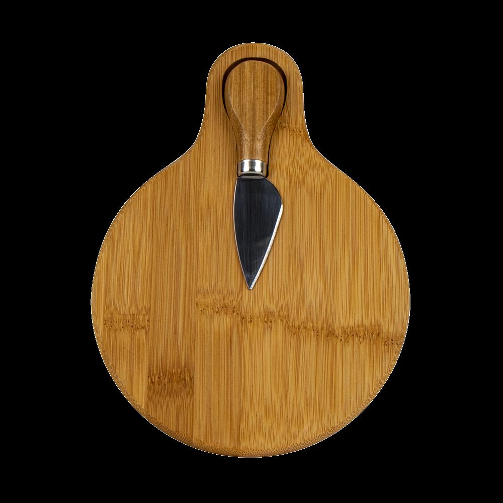 Small Bamboo Cutting Board with Cheese Knife