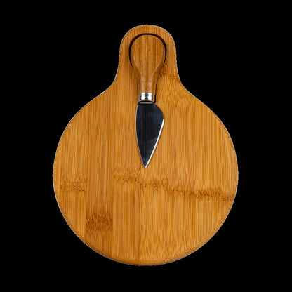 Small Bamboo Cutting Board with Cheese Knife