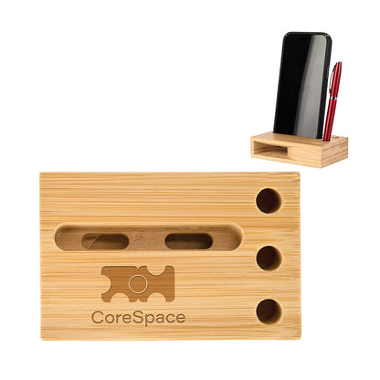 N/A Allegra Bamboo Phone Stand & Amplifier