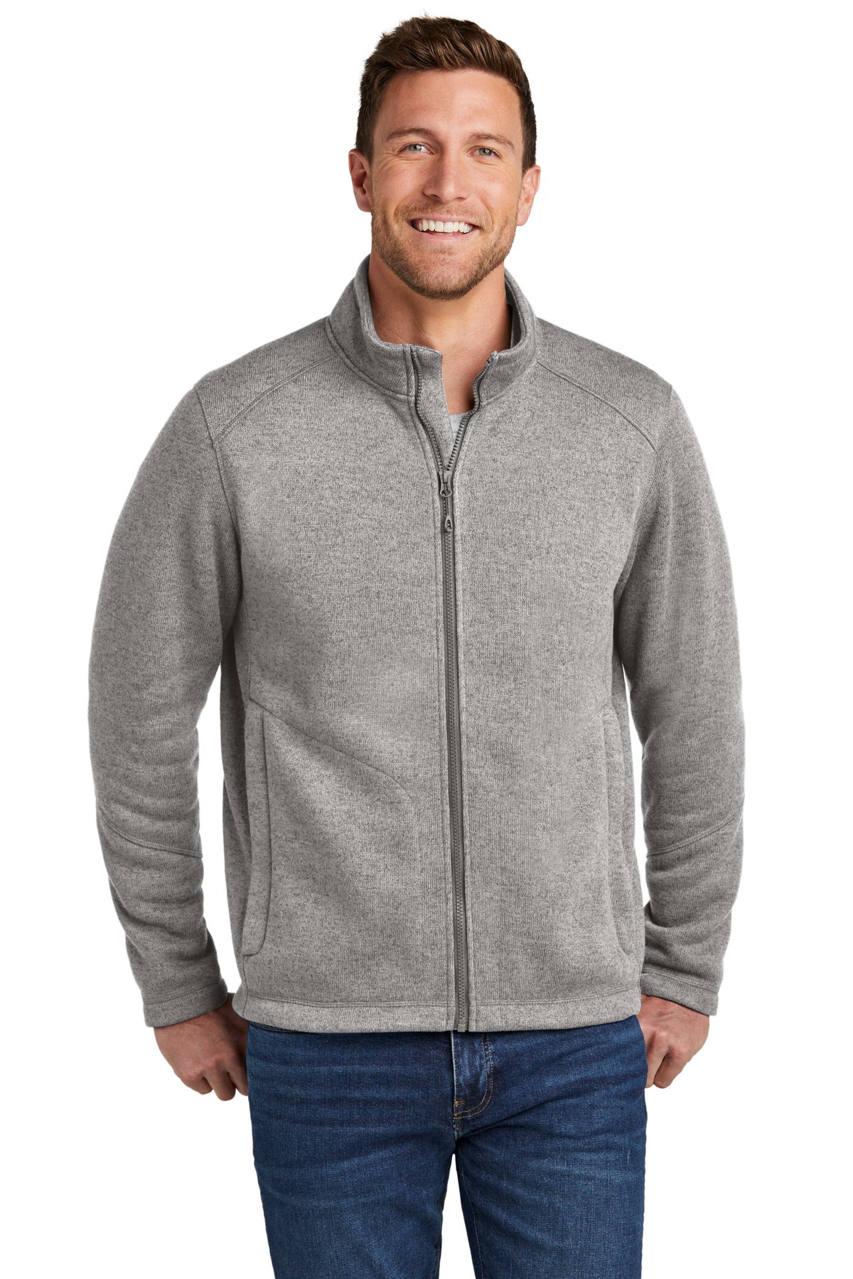 SanMar F428_deepsmokeheather_model_front.jpg