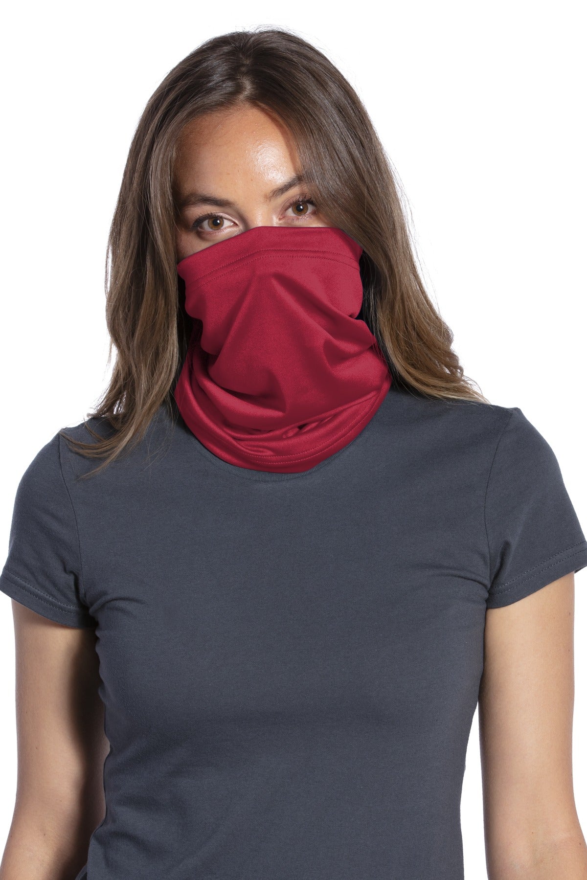 Front View of Red Port Authority Stretch Performance Gaiter G100