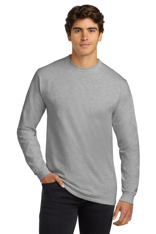 Front View of Ash Gildan - Ultra Cotton 100% US Cotton Long Sleeve T-Shirt. G2400  - S