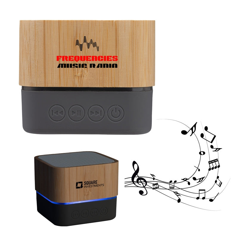 N/A Cadence Bamboo Wireless Light-Up Speaker