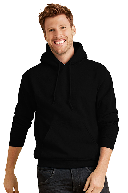 Black Gildan® Heavy Blend™ Adult Hooded Sweatshirt  - S