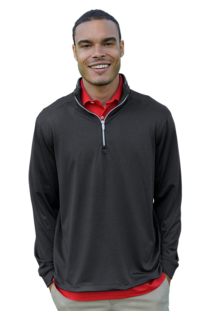 Black Leaderboard 1/4 Zip  - S