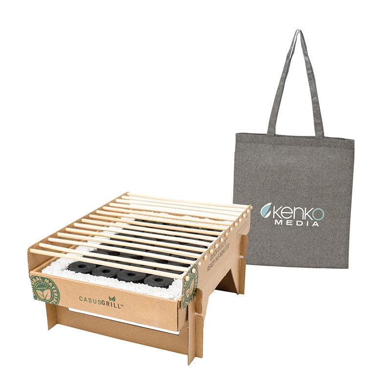 Raleigh CasusGrill™ Biodegradable BBQ Grill w/Recycled Cotton Tote Bag