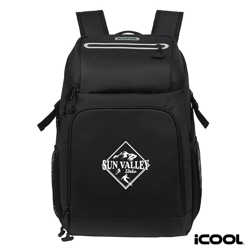 Black iCOOL® Vail 20-Can Cooler Backpack