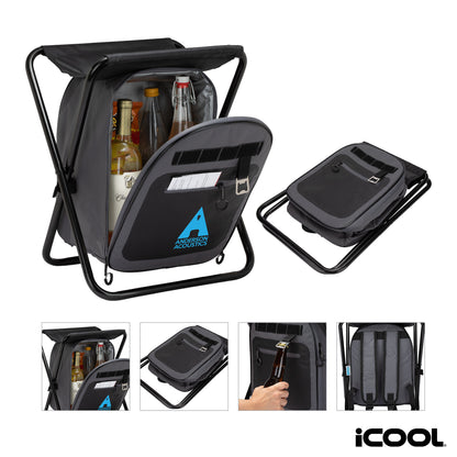 iCOOL® Cape Town 20-Can Capacity Backpack Cooler Chair