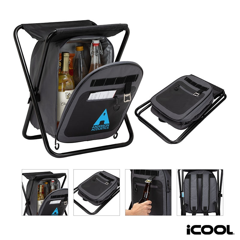 N/A iCOOL® Cape Town 20-Can Capacity Backpack Cooler Chair