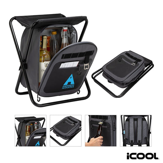 N/A iCOOL® Cape Town 20-Can Capacity Backpack Cooler Chair