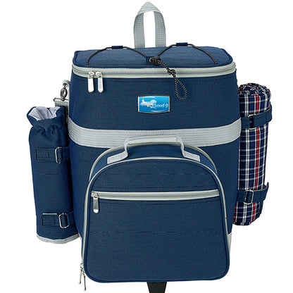 Blue Haywood 4 Person Trolley Picnic Bag
