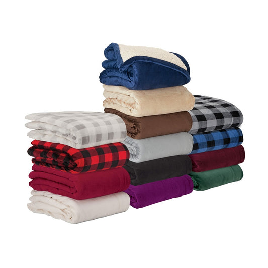 N/A Brookline Micro Mink Sherpa Blanket