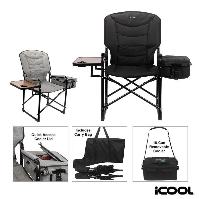 N/A iCOOL Twin Peaks Deluxe Camping Chair With 18-Can Cooler