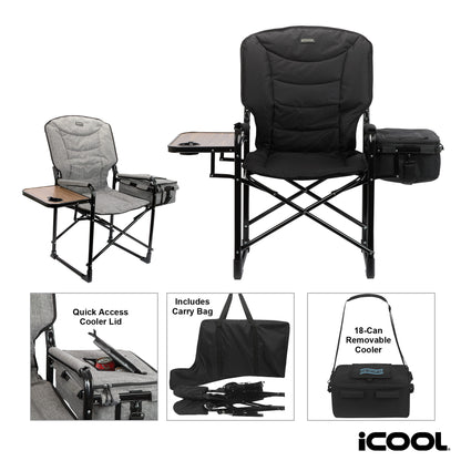iCOOL Twin Peaks Deluxe Camping Chair With 18-Can Cooler