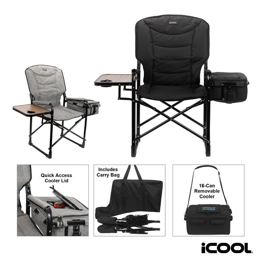 iCOOL Twin Peaks Deluxe Camping Chair With 18-Can Cooler