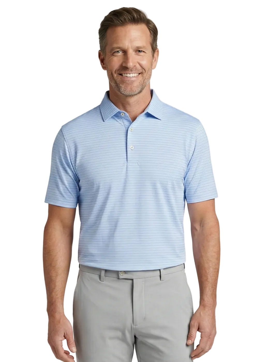 Peter Millar Men's Featherweight Trading Stripe Performance Polo