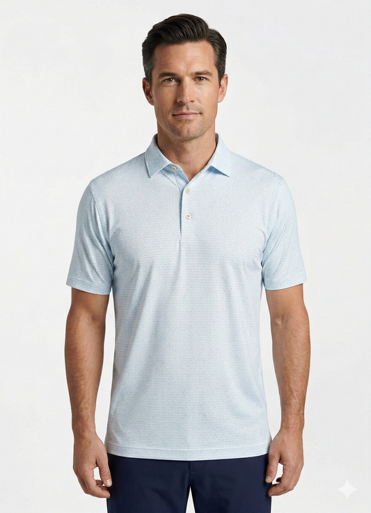 Peter Millar Men's Featherweight Hoops Performance Polo