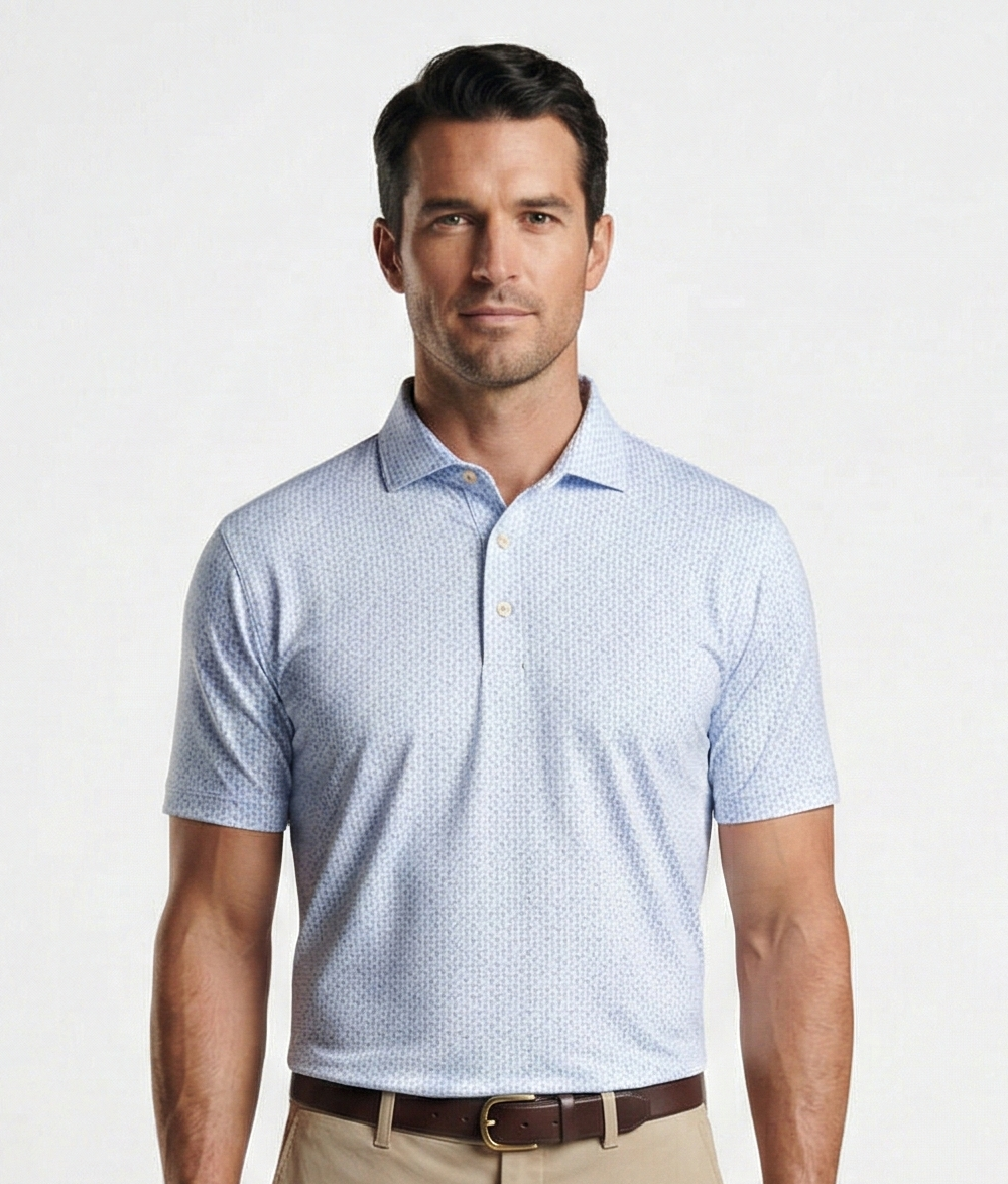 Peter Millar Men's Paper Plane Performance Jersey Polo