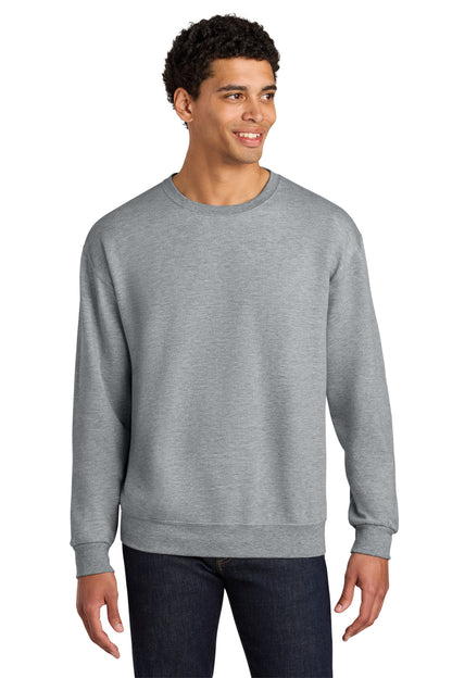 Front View of AthlHthr Jerzees Ultimate Unisex CVC Ring Spun Crewneck Sweatshirt IC48M  - S