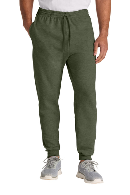 SanMar IC50M_militarygreenheather_model_front.jpg
