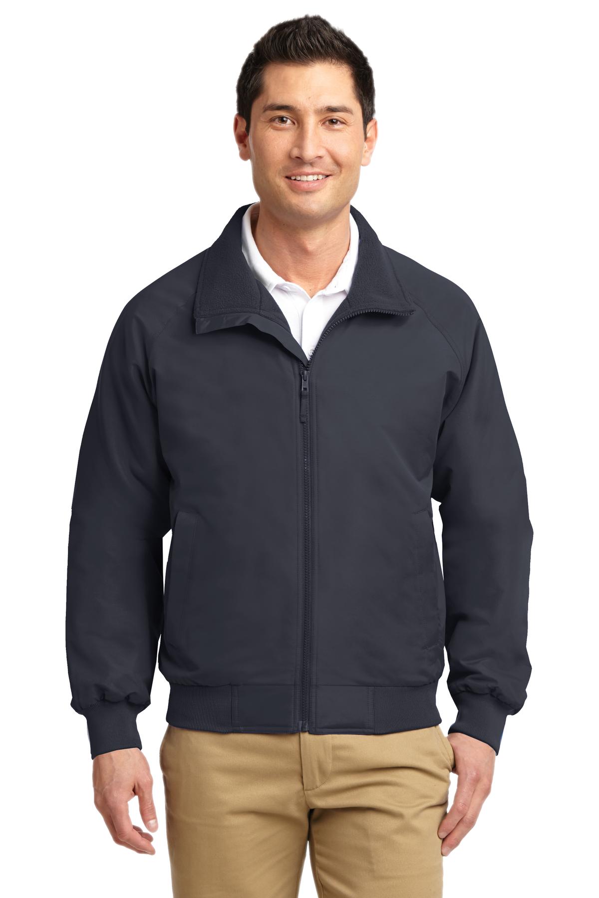 Front View of Batlshp Grey Port Authority Charger Jacket. J328  - XS