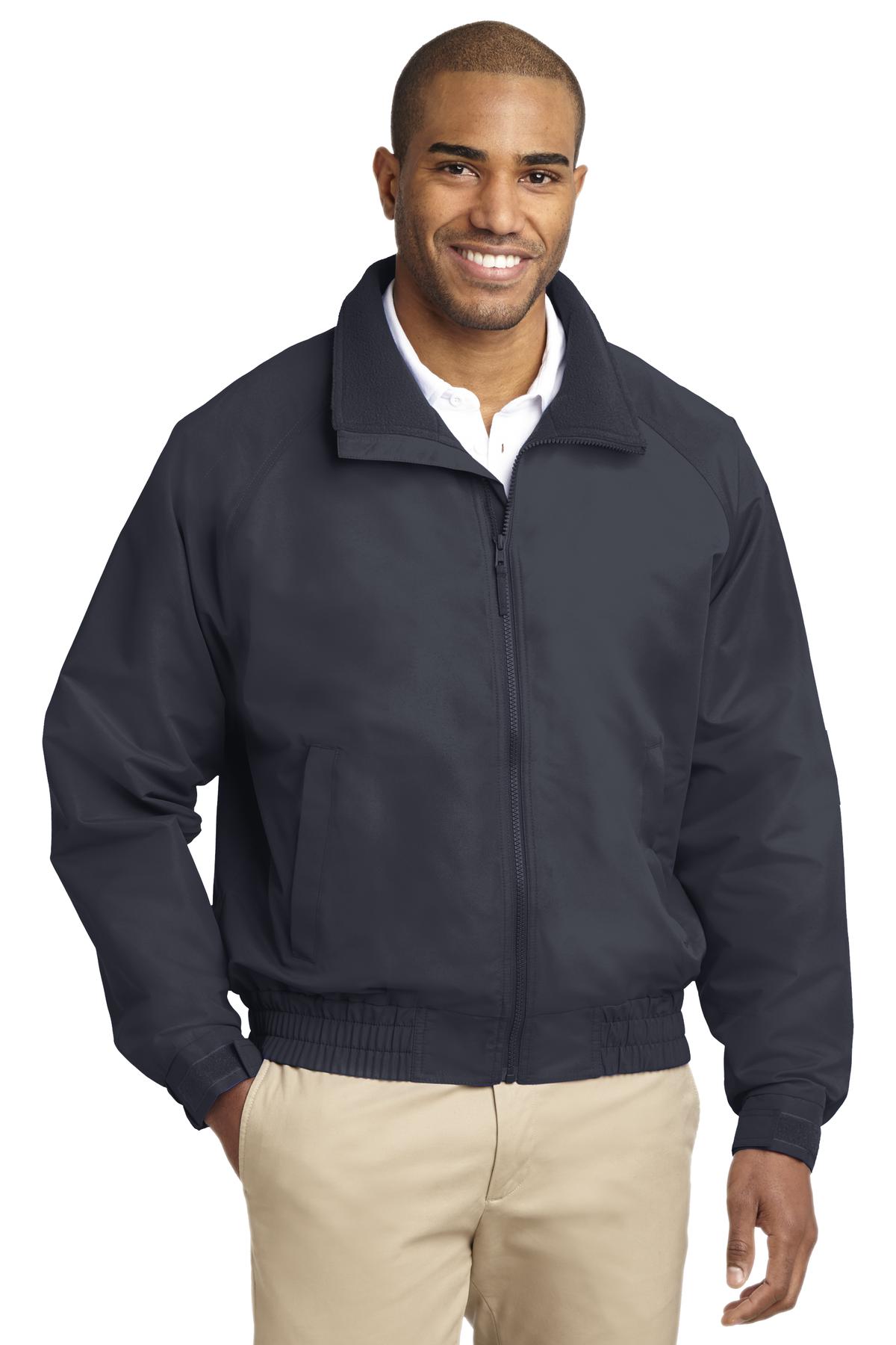 Front View of Batlshp Grey Port Authority Lightweight Charger Jacket. J329  - XS