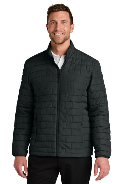 Front View of DeepBlack Port Authority C-FREE Brick Jacket J854  - XS