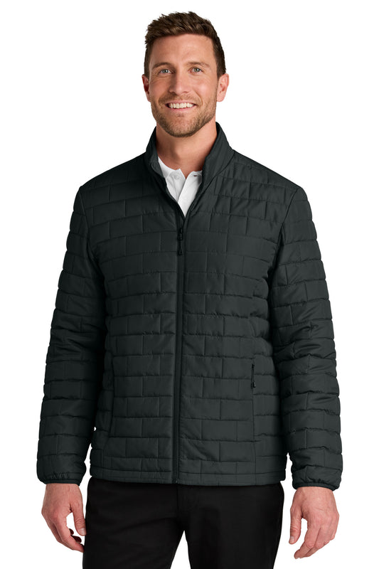 Front View of DeepBlack Port Authority C-FREE Brick Jacket J854  - XS