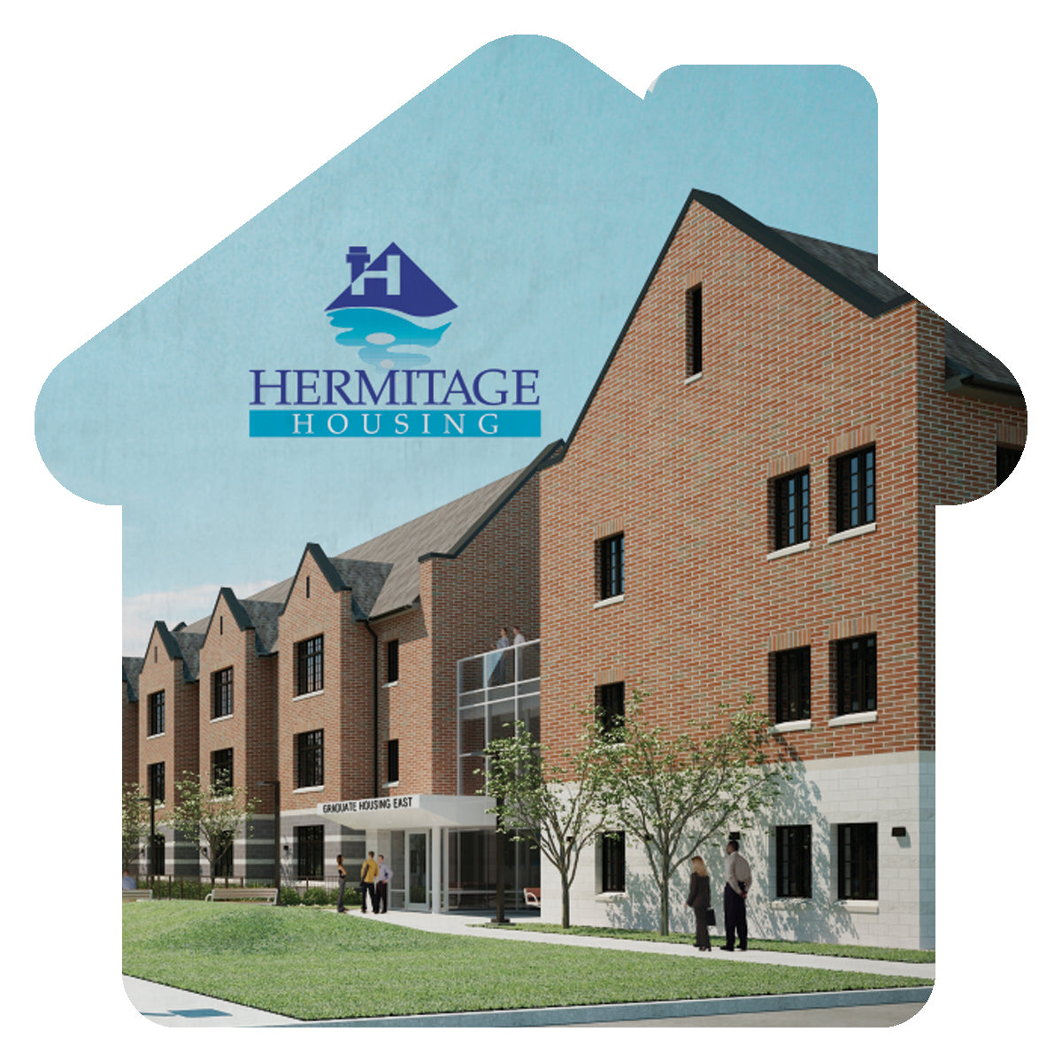 WHITE House Shaped Dye Sublimated Jar Opener or Gripper