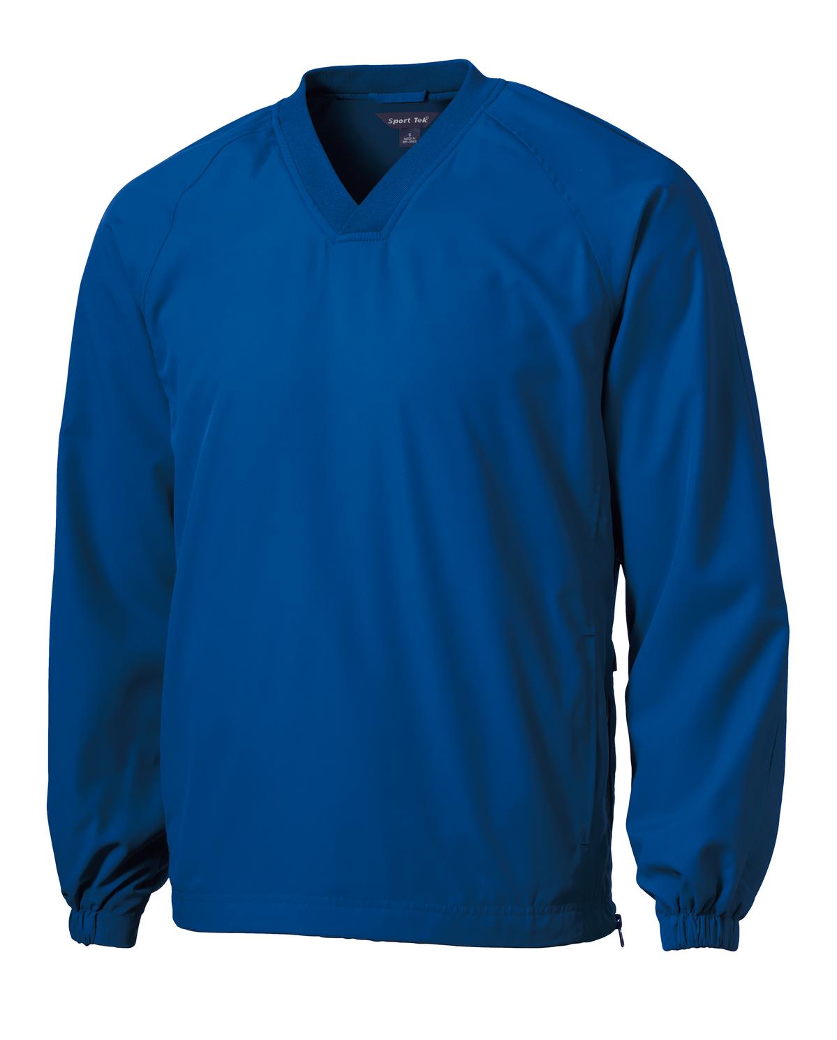 Sport-Tek V-Neck Raglan Wind Shirt. JST72