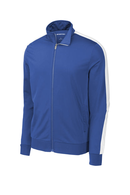 Sport-Tek Tricot Sleeve Stripe Track Jacket. JST94