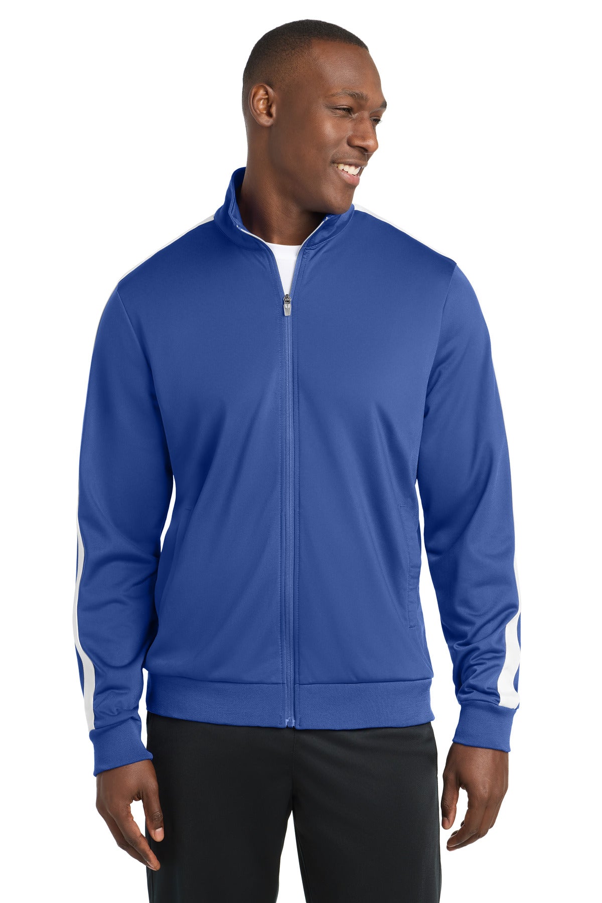 SanMar JST94_trueroyalwhite_model_front.jpg