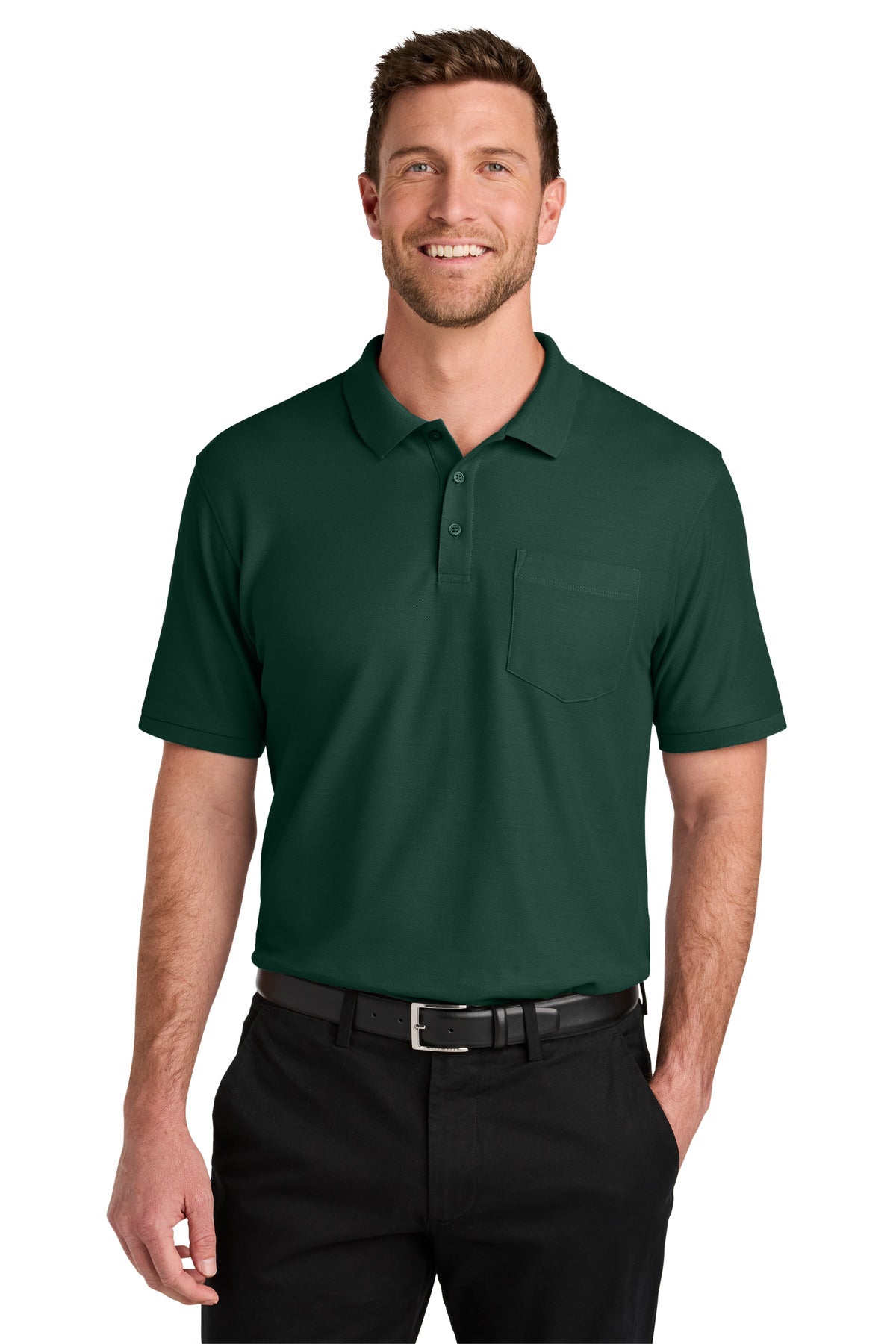 SanMar K200P_darkgreen_model_front.jpg