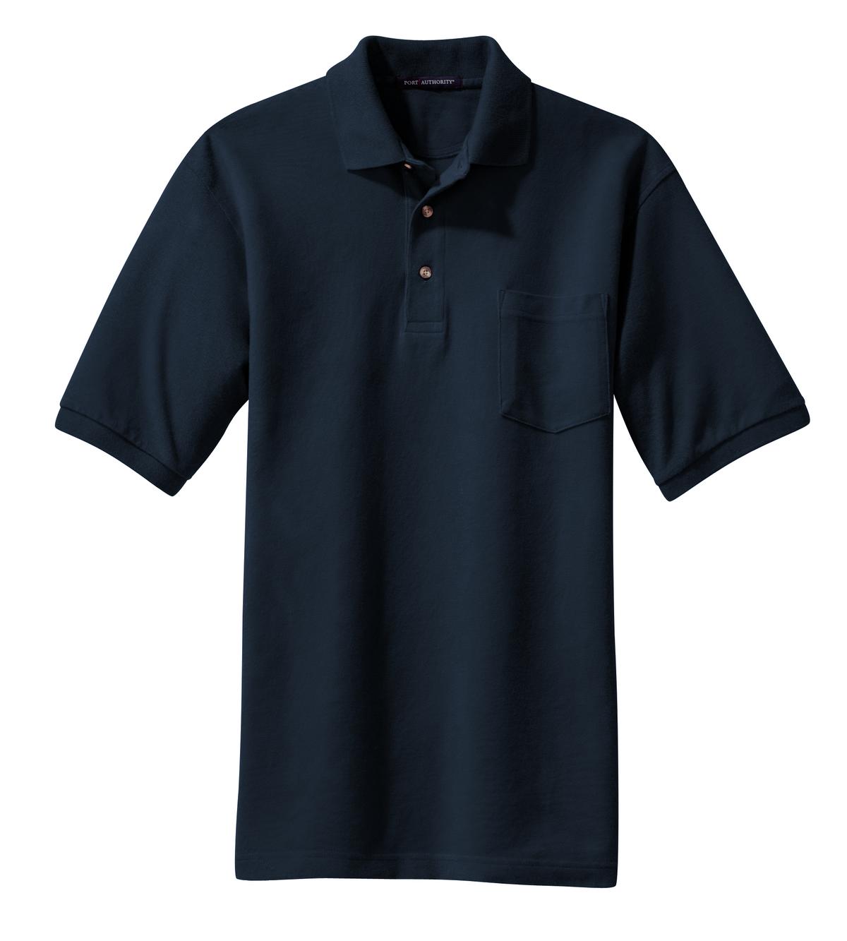 Port Authority Heavyweight Cotton Pique Polo with Pocket. K420P