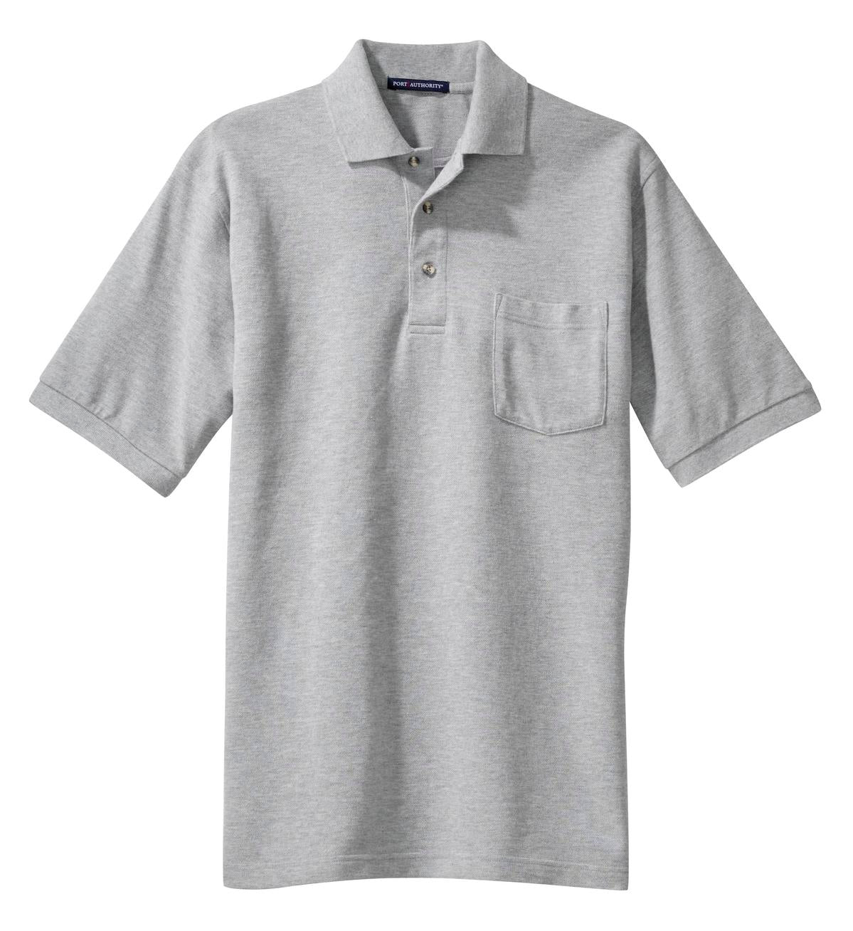 Port Authority Heavyweight Cotton Pique Polo with Pocket. K420P