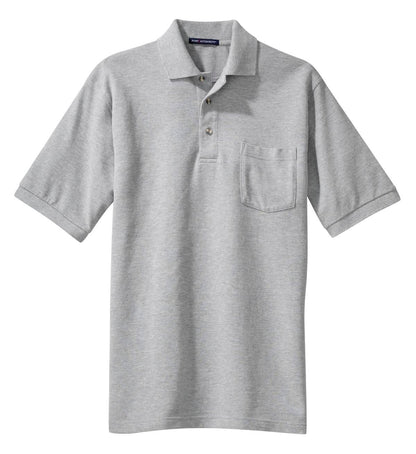 Port Authority Heavyweight Cotton Pique Polo with Pocket. K420P