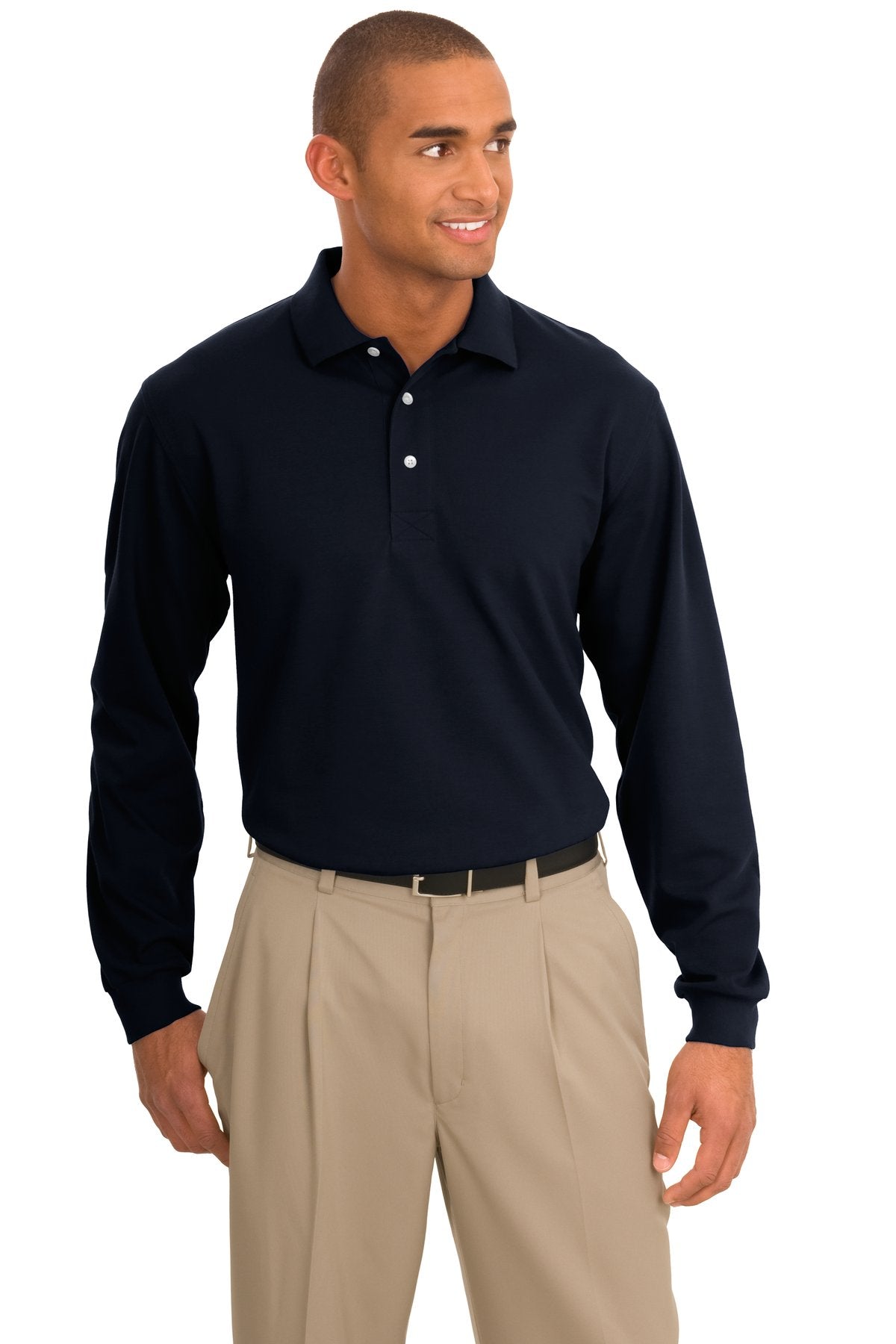 SanMar K455LS_Classic_Navy_model_front.jpg
