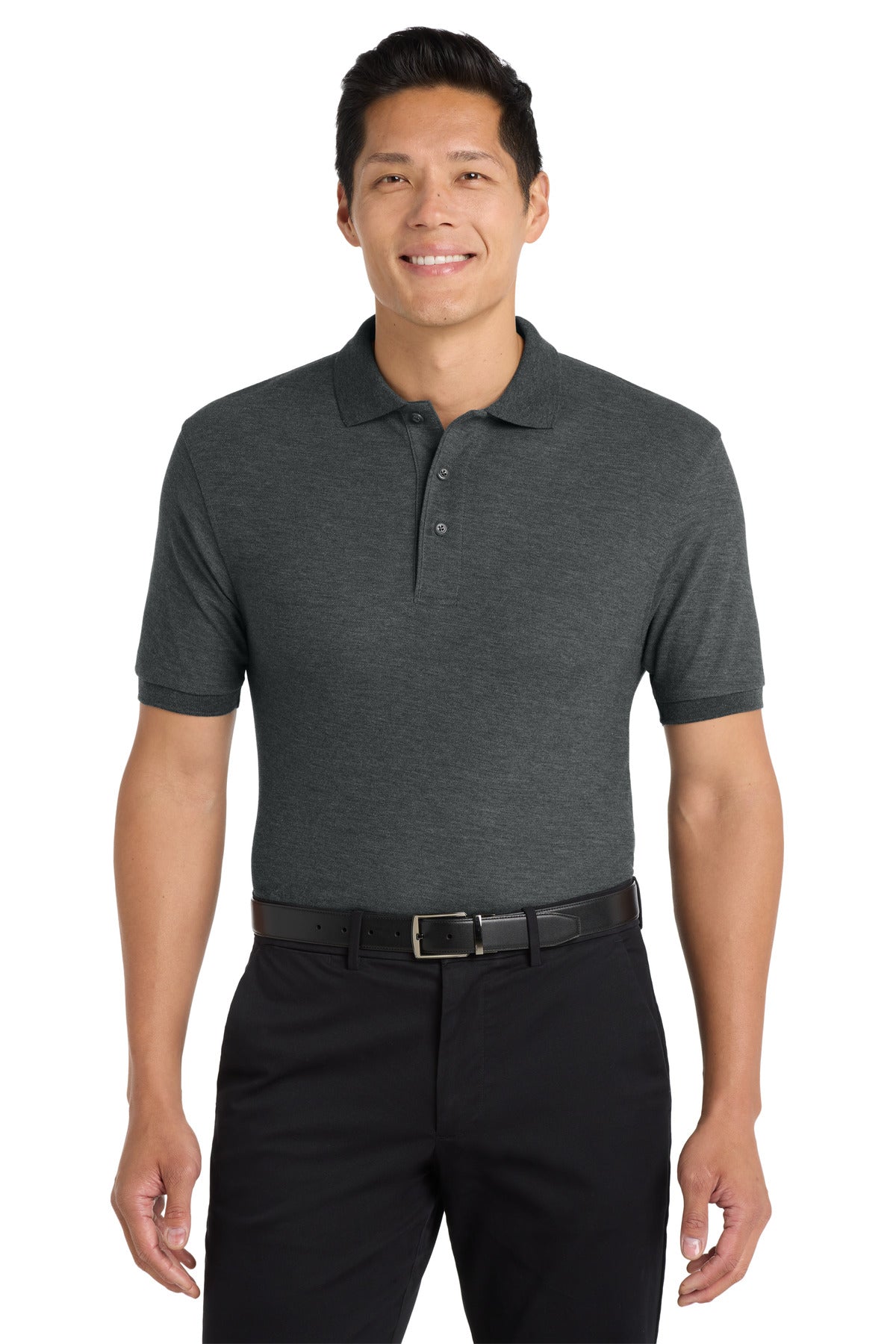SanMar K500ES_charcoalheathergrey_model_front.jpg