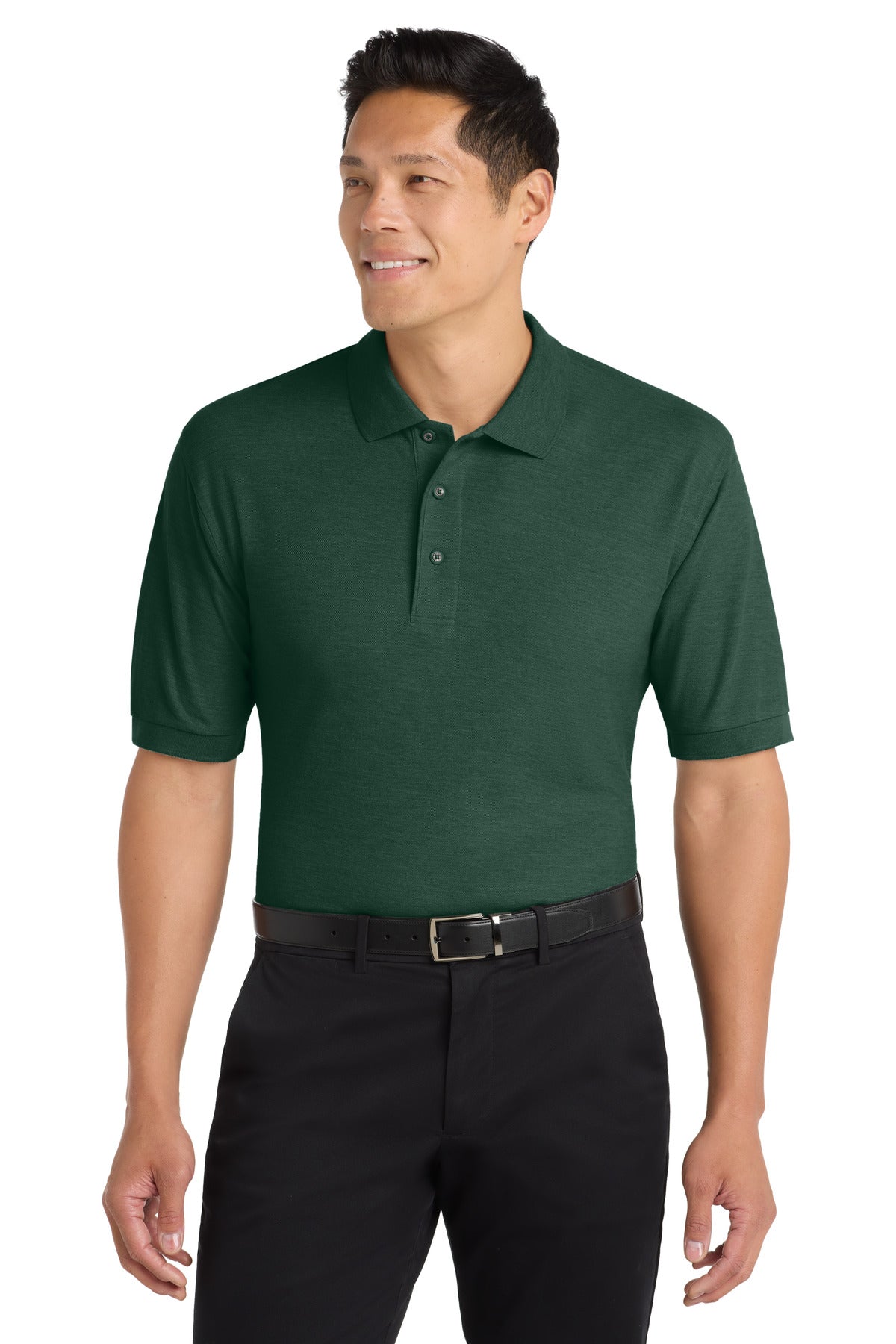 SanMar K500ES_darkgreen_model_front.jpg