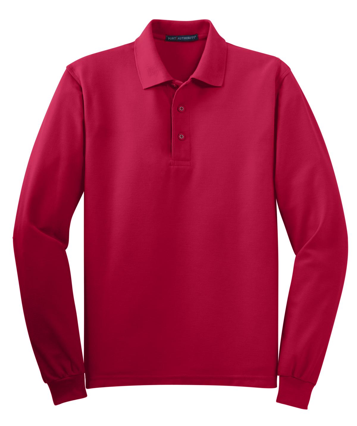 Port Authority Silk Touch Long Sleeve Polo. K500LS