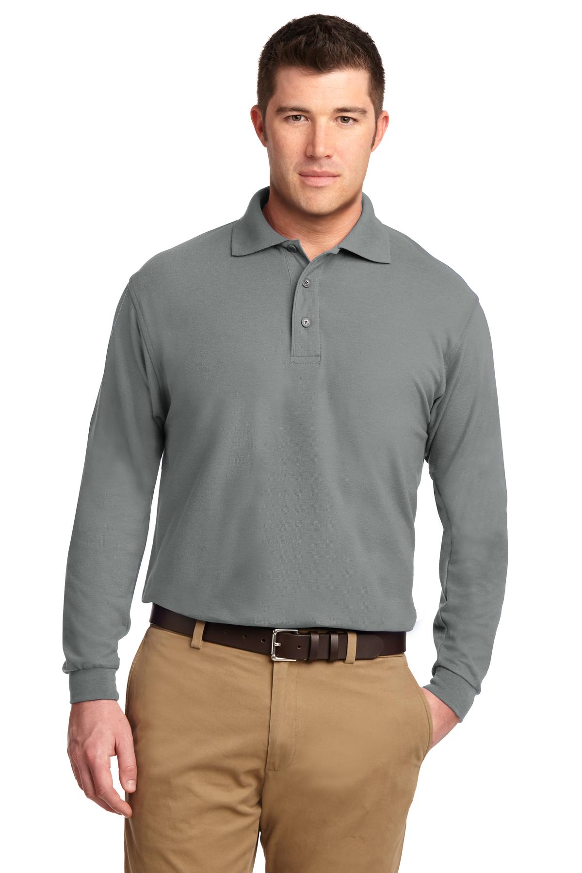 Port Authority Silk Touch Long Sleeve Polo. K500LS