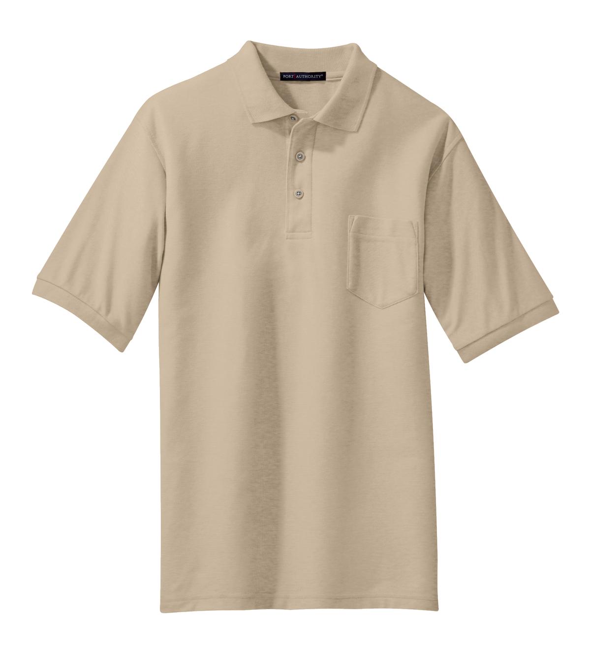 Port Authority Silk Touch Polo with Pocket. K500P