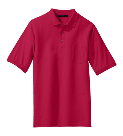Port Authority Silk Touch Polo with Pocket. K500P