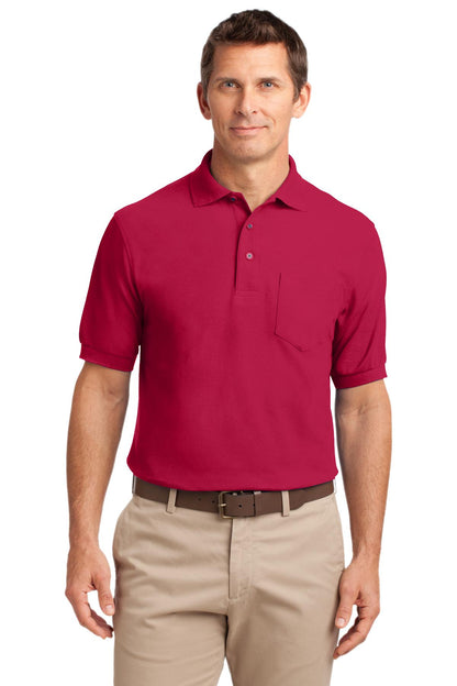 Port Authority Silk Touch Polo with Pocket. K500P