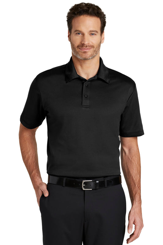 Front View of Black Port Authority Silk Touch Performance Polo. K540  - XS