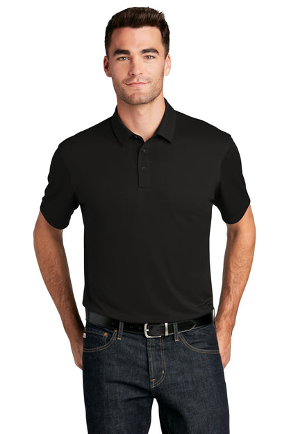 Front View of Black Port Authority UV Choice Pique Polo K750  - XS