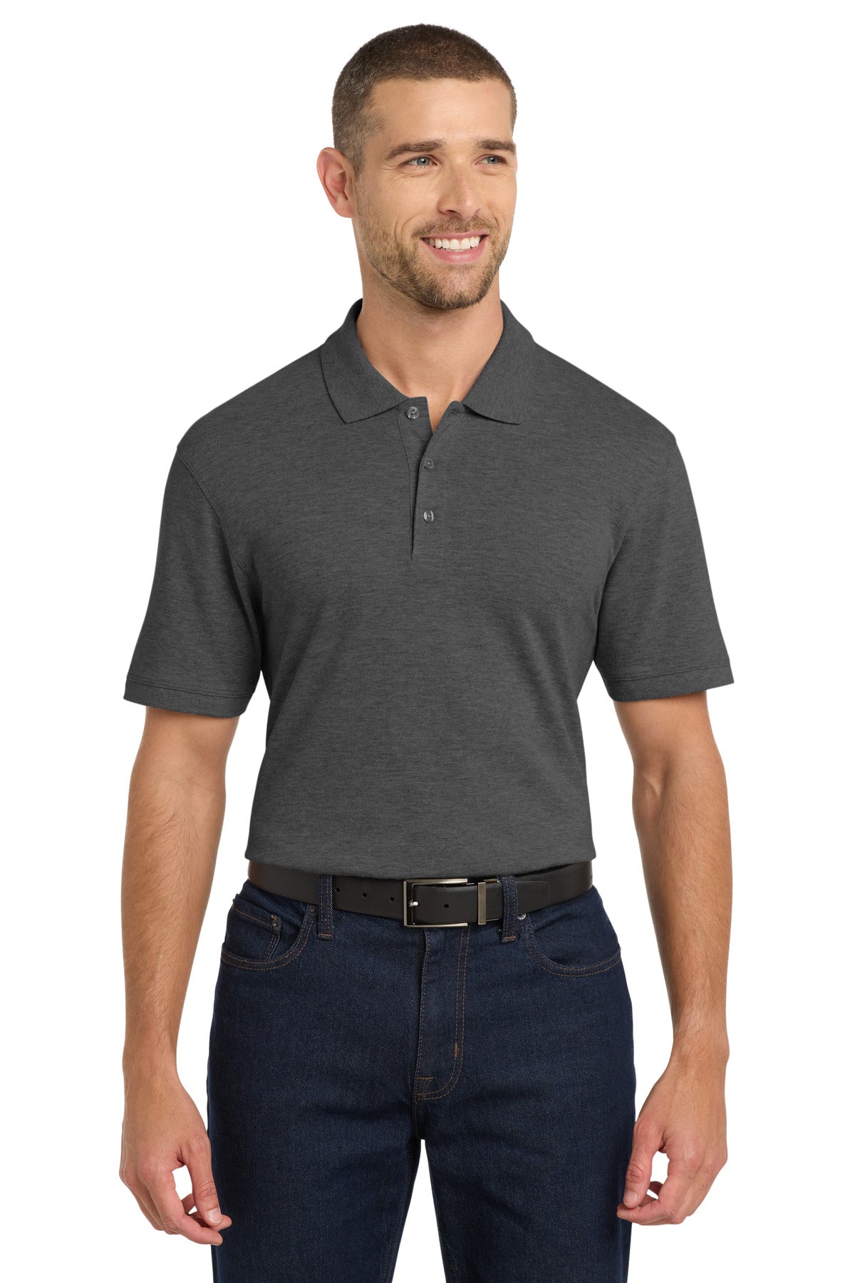 SanMar K8000_charcoalheather_model_front.jpg