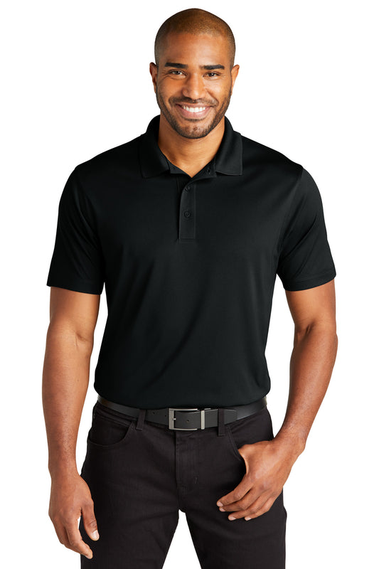 Front View of DeepBlack Port Authority C-FREE Performance Polo K863  - XS