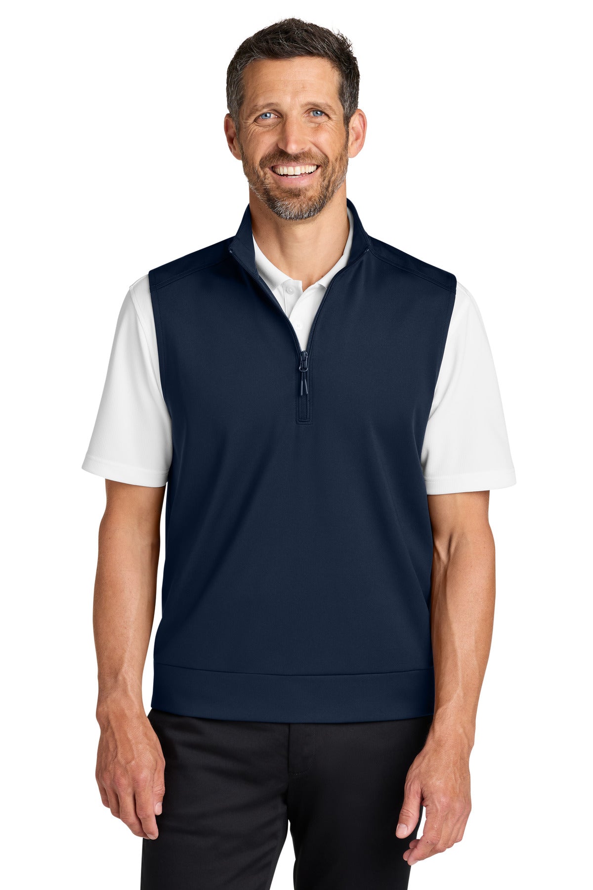CHERVO ネイビー ノースリーブベスト Men's Overachiever Sweater Fleece Vest – Storm Creek